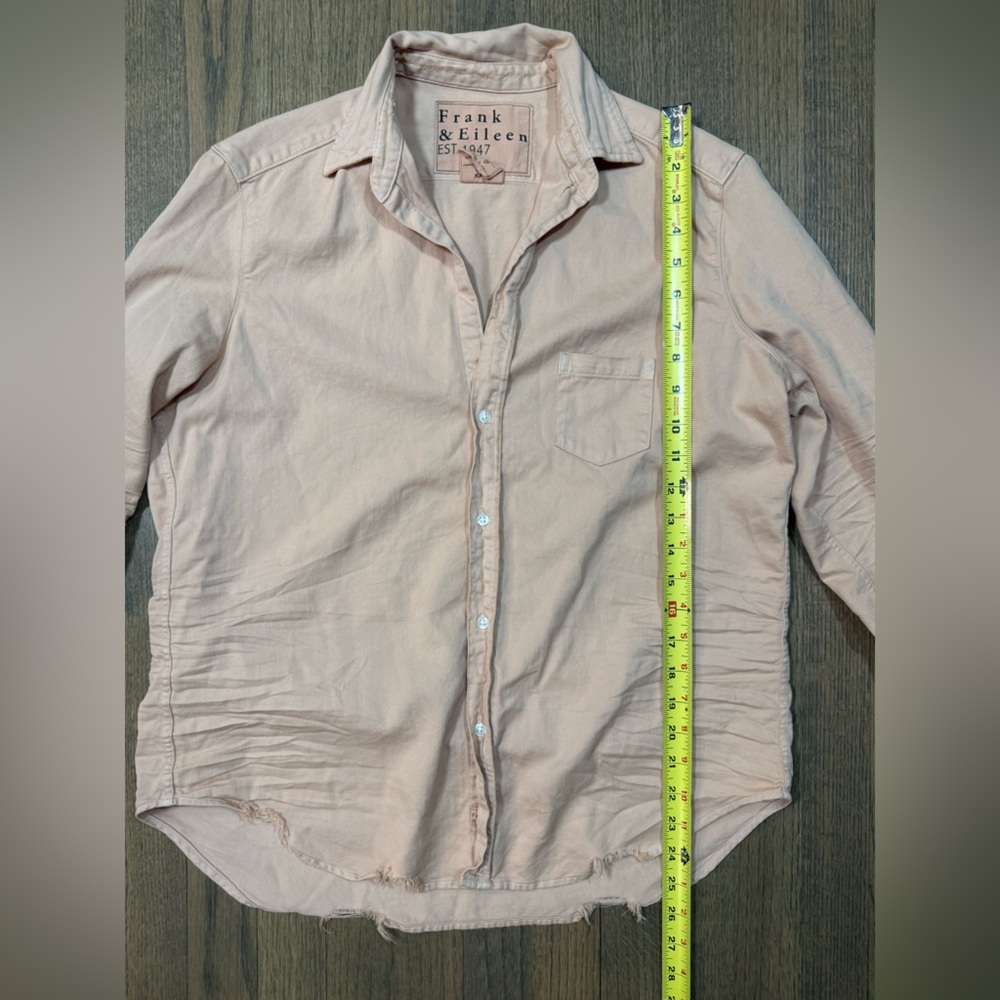 Frank & Eileen Button Down Shirt-Peach-Size Small - Picture 10 of 11